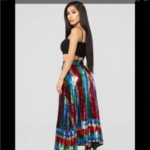 Fashion Nova Endless Love Sequin Maxi Skirt